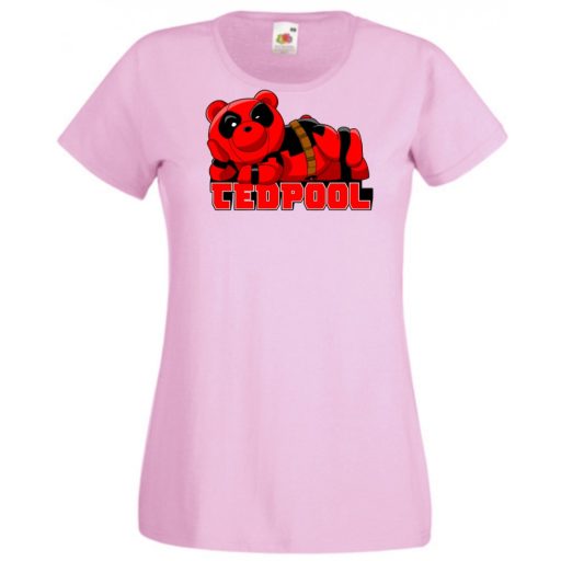 Humor hősök TedPool - Deadpool stílusban női rövid ujjú póló