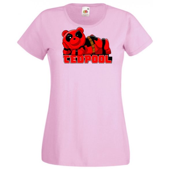 Humor hősök TedPool - Deadpool stílusban női rövid ujjú póló