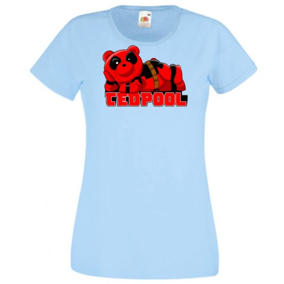 Humor hősök TedPool - Deadpool stílusban női rövid ujjú póló