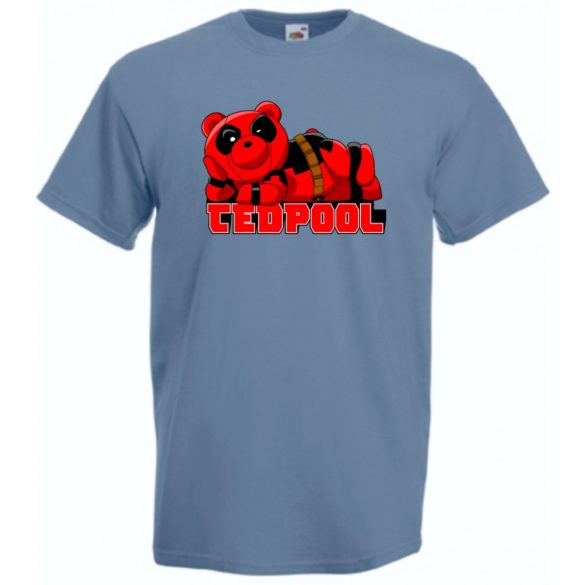 Humor hősök TedPool - Deadpool stílusban férfi rövid ujjú póló