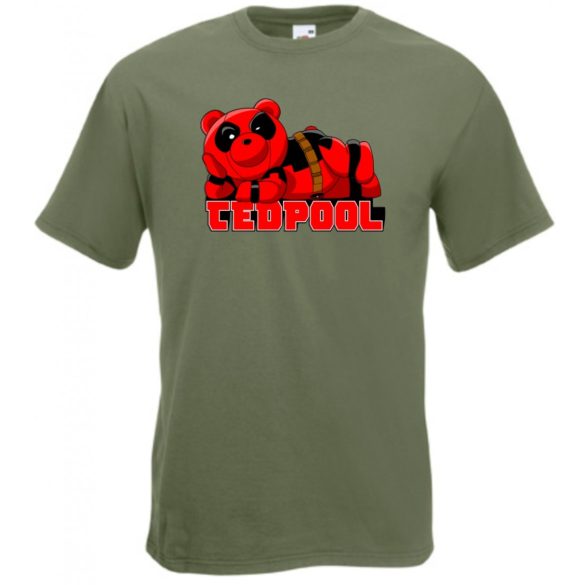 Humor hősök TedPool - Deadpool stílusban férfi rövid ujjú póló