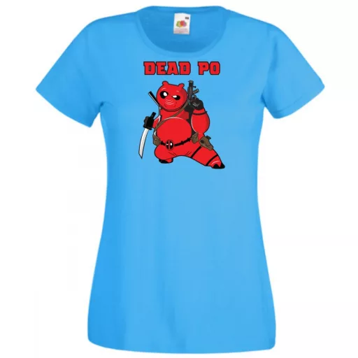 Humor hősök DeadPo - Deadpool stílusban női rövid ujjú póló