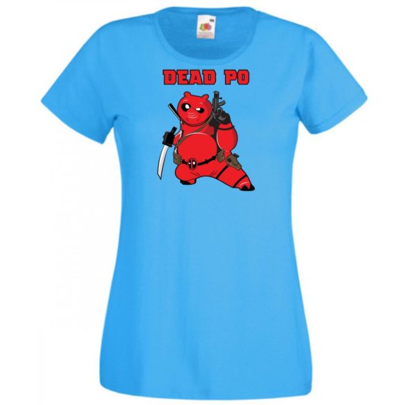 Humor hősök DeadPo - Deadpool stílusban női rövid ujjú póló