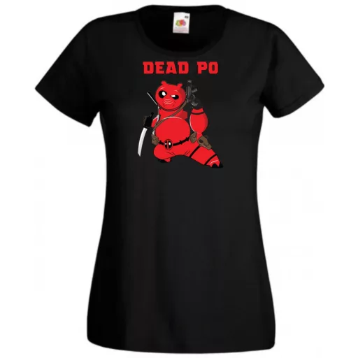Humor hősök DeadPo - Deadpool stílusban női rövid ujjú póló