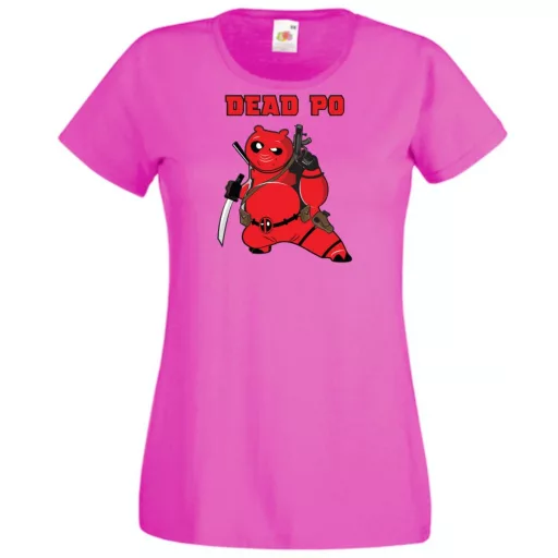 Humor hősök DeadPo - Deadpool stílusban női rövid ujjú póló