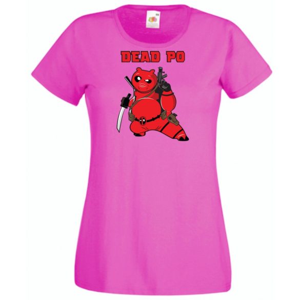 Humor hősök DeadPo - Deadpool stílusban női rövid ujjú póló