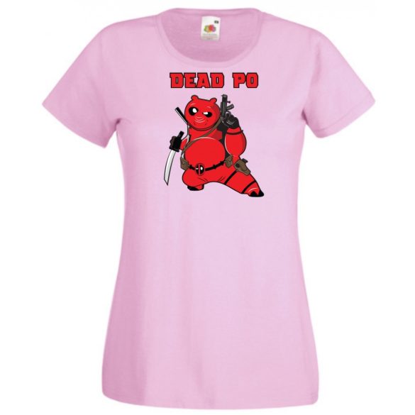 Humor hősök DeadPo - Deadpool stílusban női rövid ujjú póló