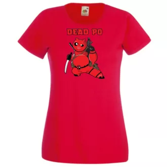   Humor hősök DeadPo - Deadpool stílusban női rövid ujjú póló