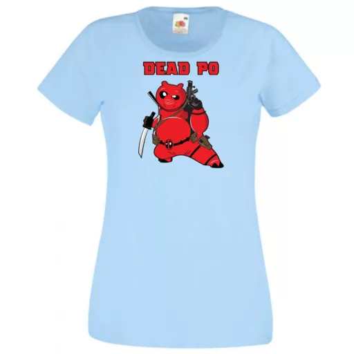 Humor hősök DeadPo - Deadpool stílusban női rövid ujjú póló