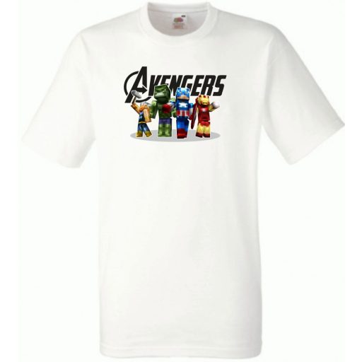 Humor - Bosszúállók - Minecraft stílusban gyerek rövid ujjú póló