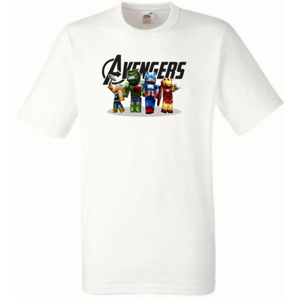 Humor - Bosszúállók - Minecraft stílusban gyerek rövid ujjú póló