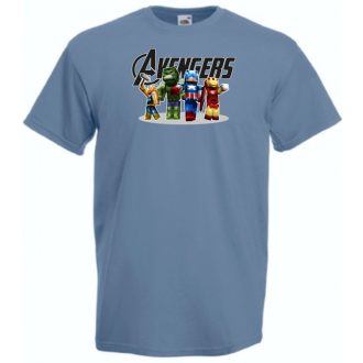   Humor - Minecraft inspire Bosszúállók férfi rövid ujjú póló