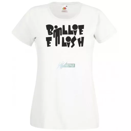 Fan - Billie Eilish szöveg női rövid ujjú póló