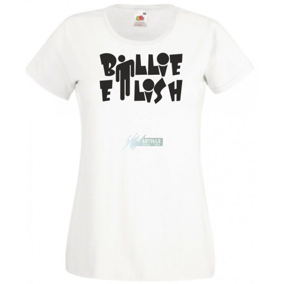 Fan - Billie Eilish szöveg női rövid ujjú póló