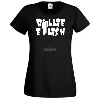 Fan - Billie Eilish szöveg női rövid ujjú póló