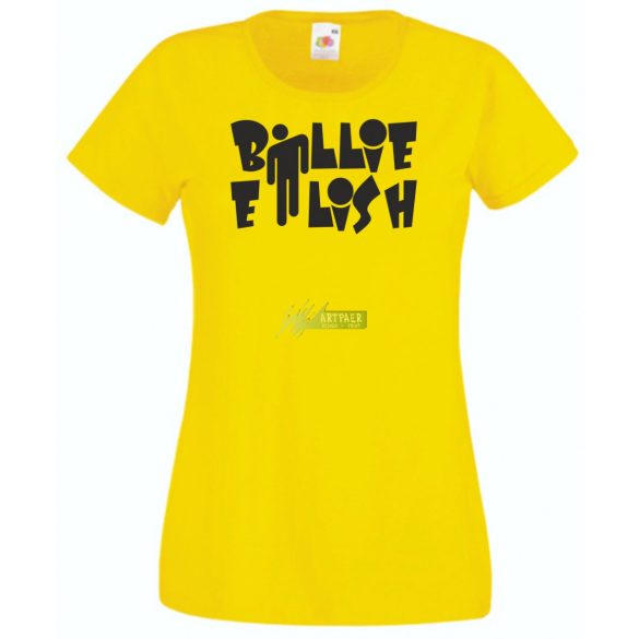 Fan - Billie Eilish szöveg női rövid ujjú póló