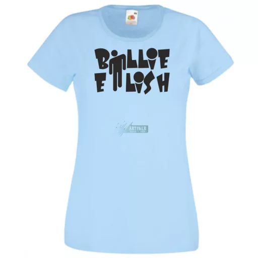 Fan - Billie Eilish szöveg női rövid ujjú póló