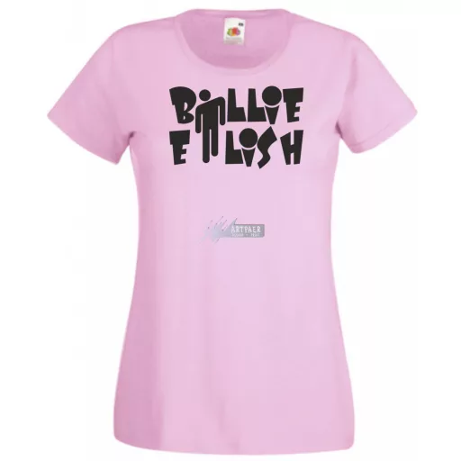 Fan - Billie Eilish szöveg női rövid ujjú póló