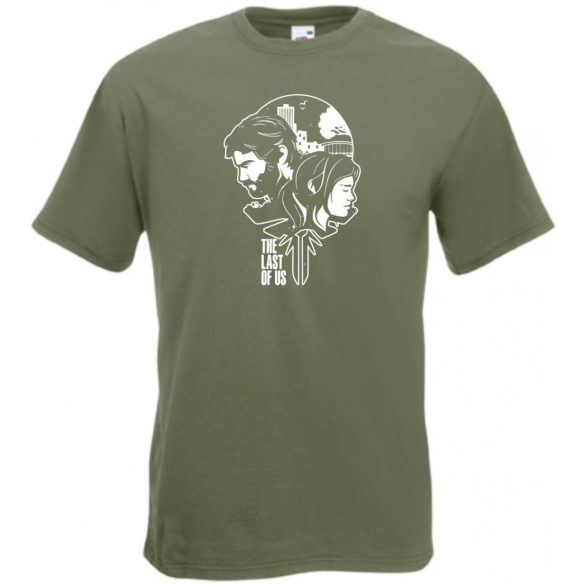 Game fan - The Last Of Us stencil férfi rövid ujjú póló