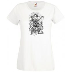   Női Design - Keleti hangulat - Fuji, zenélő Gésával női rövid ujjú póló