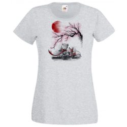   Női Design - Keleti hangulat - 'Kisherceg' Cseresznyefa alatt női rövid ujjú póló