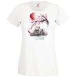 Női Design - Keleti hangulat - 'Kisherceg' Cseresznyefa alatt női rövid ujjú póló