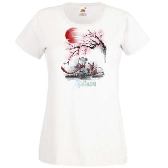 Női Design - Keleti hangulat - 'Kisherceg' Cseresznyefa alatt női rövid ujjú póló