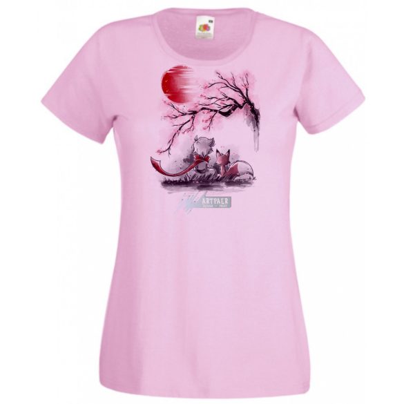 Női Design - Keleti hangulat - 'Kisherceg' Cseresznyefa alatt női rövid ujjú póló