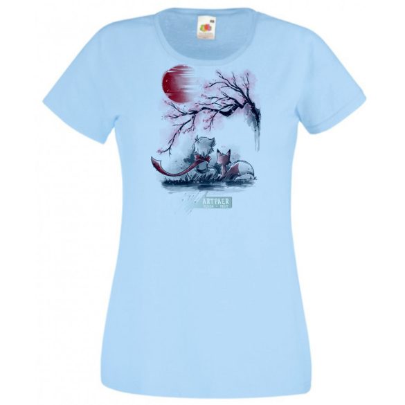 Női Design - Keleti hangulat - 'Kisherceg' Cseresznyefa alatt női rövid ujjú póló