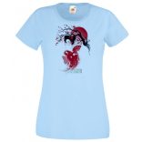 Női Design - Keleti hangulat - Gésa cseresznyevirág női rövid ujjú póló