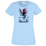 Női Design - Keleti hangulat - Daru madár női rövid ujjú póló