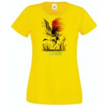 Női Design - Keleti hangulat - Daru madár női rövid ujjú póló