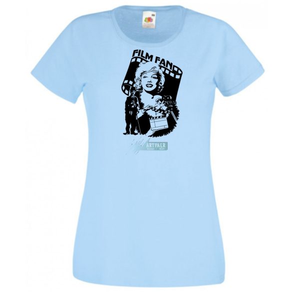 Retro film rajongó -  Monroe és Chaplin női rövid ujjú póló