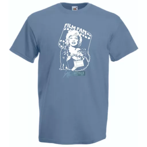 Retro film rajongó -  Monroe és Chaplin férfi rövid ujjú póló