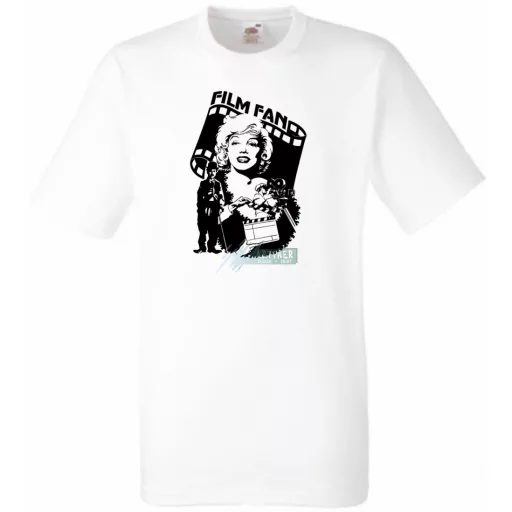 Retro film rajongó -  Monroe és Chaplin férfi rövid ujjú póló