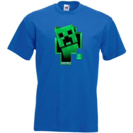 Kukucskáló Creeper - Minecraft stílus gyerek rövid ujjú póló