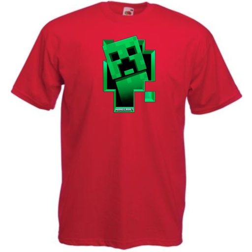 Kukucskáló Creeper - Minecraft stílus gyerek rövid ujjú póló