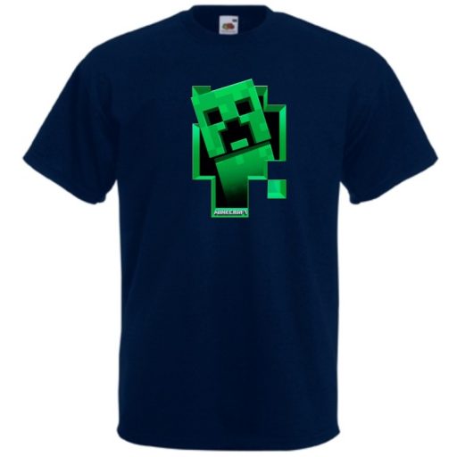 Kukucskáló Creeper - Minecraft stílus gyerek rövid ujjú póló