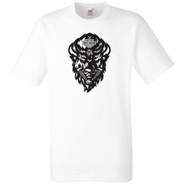 Motor fan Harley Bölény férfi rövid ujjú póló