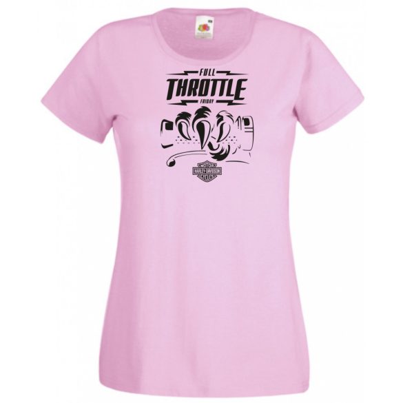 Teljes gázzal pénteken Motor fan Harley női rövid ujjú póló