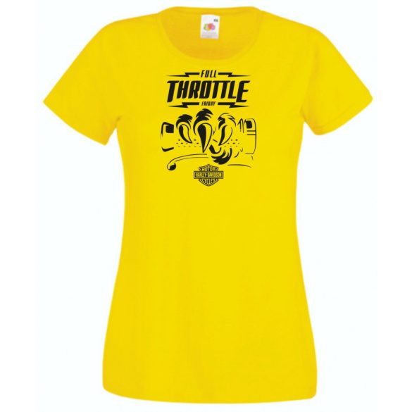 Teljes gázzal pénteken Motor fan Harley női rövid ujjú póló