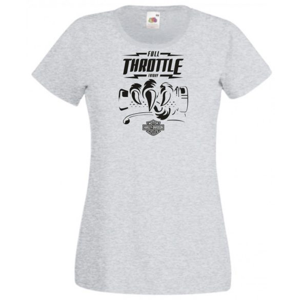 Teljes gázzal pénteken Motor fan Harley női rövid ujjú póló