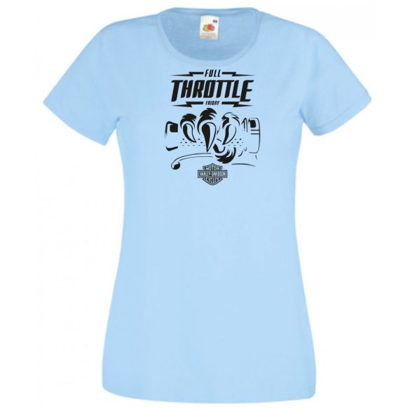 Teljes gázzal pénteken Motor fan Harley női rövid ujjú póló