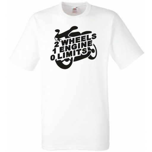 Motor fan 2 Wheels 1 Engine 0 Limit férfi rövid ujjú póló