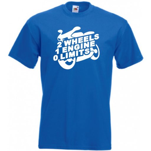 Motor fan 2 Wheels 1 Engine 0 Limit férfi rövid ujjú póló
