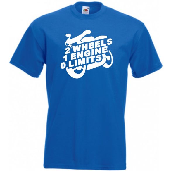 Motor fan 2 Wheels 1 Engine 0 Limit férfi rövid ujjú póló