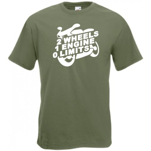 Motor fan 2 Wheels 1 Engine 0 Limit férfi rövid ujjú póló
