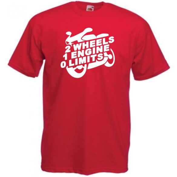 Motor fan 2 Wheels 1 Engine 0 Limit férfi rövid ujjú póló