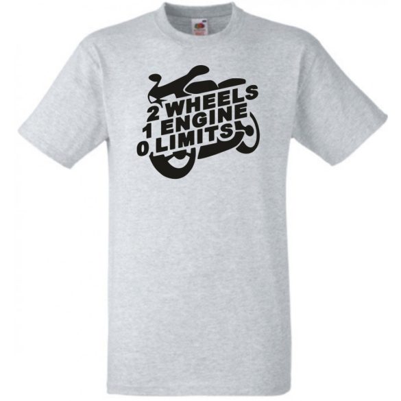 Motor fan 2 Wheels 1 Engine 0 Limit férfi rövid ujjú póló