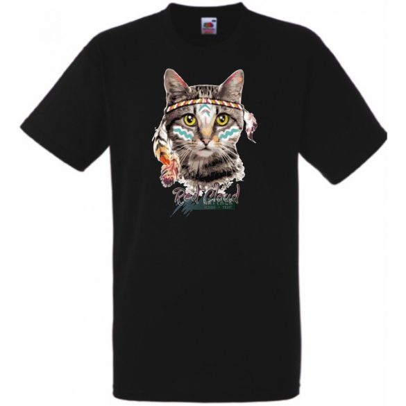 Vörös felhő - indián macska gyerek rövid ujjú póló